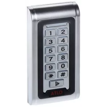 Cadeado de combinação ATLO-KRM-821 - cadeado de 3 rodas reconfigurável, caixa de liga de zinco, arco de aço, preto