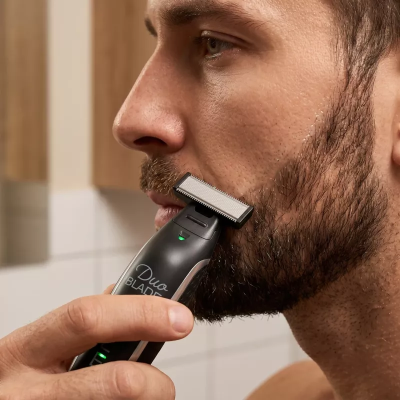 Adler AD 2922 conjunto de corte de cabelo, sem fios, lâminas de aço inoxidável, 4 acessórios, 45 min de autonomia, base de carregamento