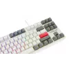 Teclado mecânico KRUX ATAX PRO RGB Creator Retro Gateron Yellow Pro (TKL, 87 teclas, hot-swappable, USB-C, keycaps PBT Double-Shot, RGB por tecla)