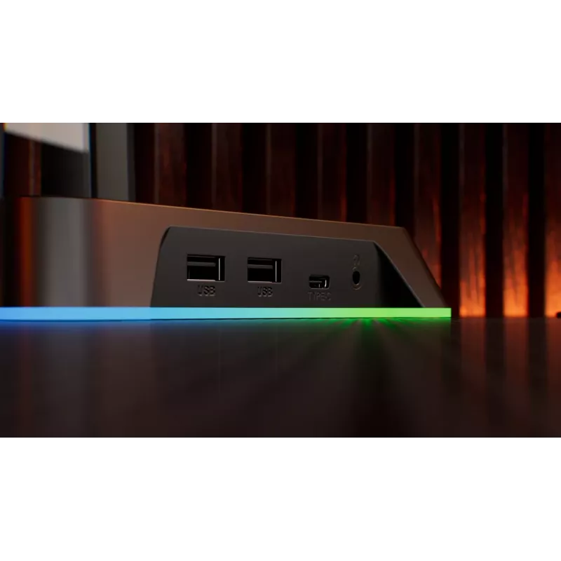 Suporte para headset KRUX Rivt com iluminação RGB, preto (KRXG003)
