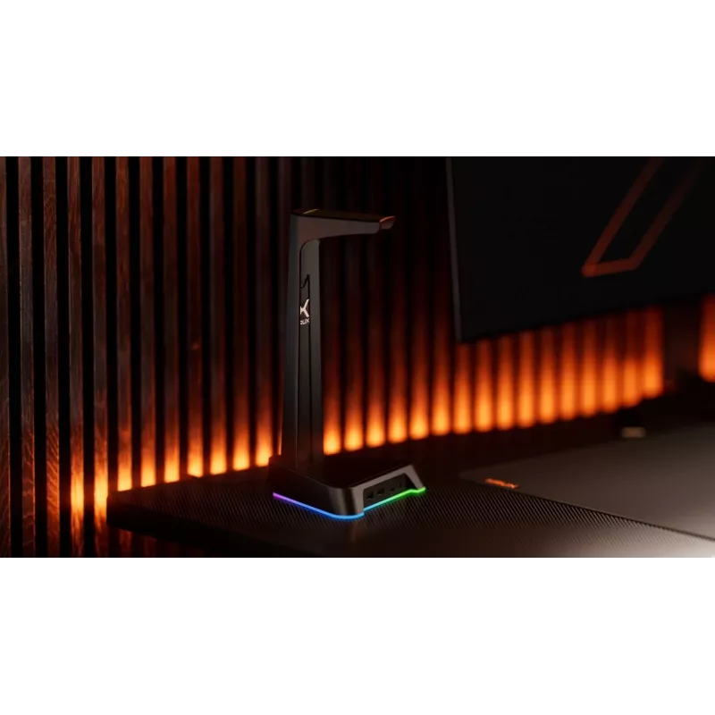 Suporte para headset KRUX Rivt com iluminação RGB, preto (KRXG003)