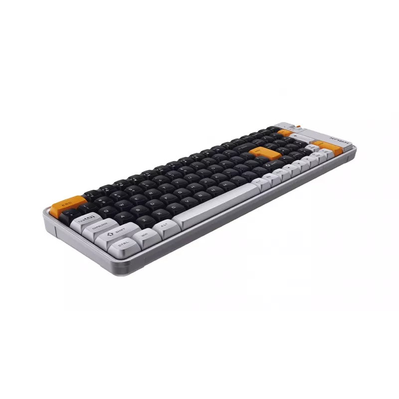 Teclado mecânico KRUX Zyro 96% Gateron Yellow PRO RGB Tri-Mode preto
