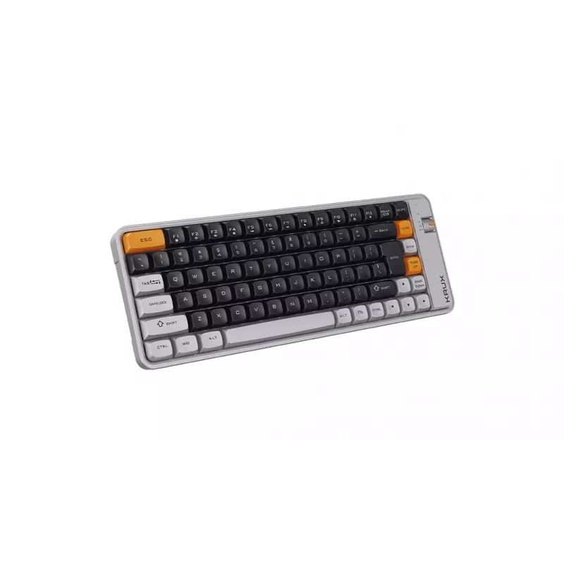 Teclado mecânico KRUX Zyro 75% Gateron Yellow Pro RGB preto