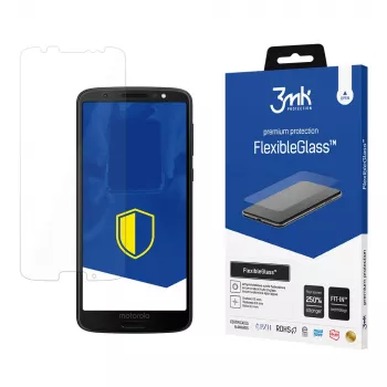 3MK FlexibleGlass Película de proteção de ecrã de vidro híbrido para Motorola Moto G6