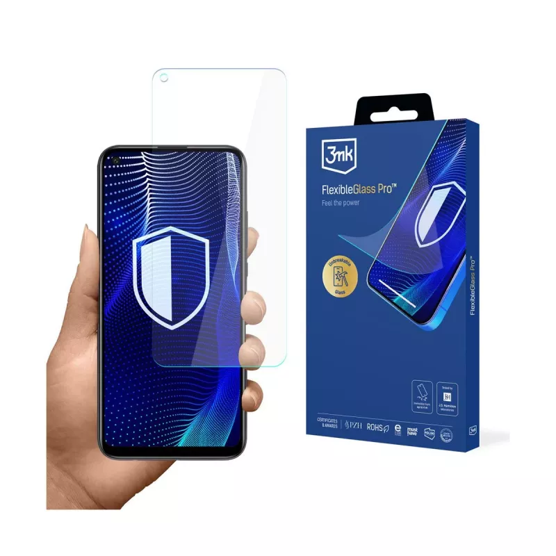 3MK PROTECTION Huawei P40 Lite - Película protetora de ecrã de vidro híbrido 3mk FlexibleGlass Pro