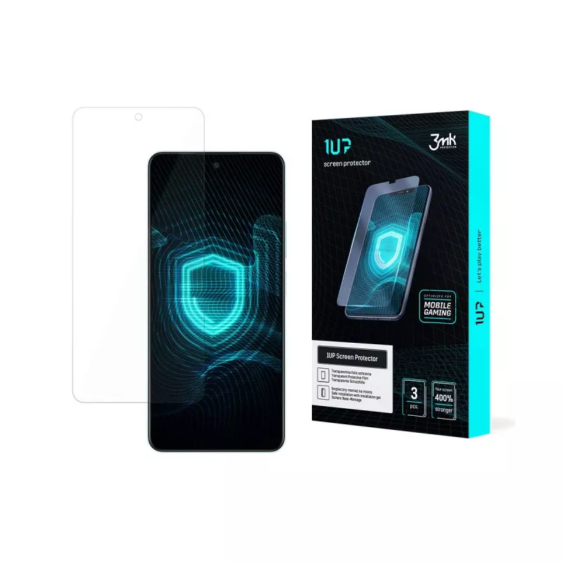 Oppo A58 4G Protetor de ecrã 3mk 1UP Película híbrida 7H Transparente