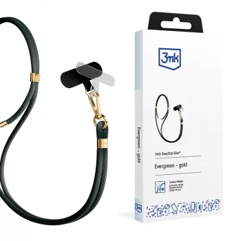 Cordão para telemóvel 3mk EasyClip Elite, Evergreen Gold
