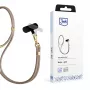 Cordão para telemóvel 3mk EasyClip Elite, nylon/liga de zinco, Taupe (Gold)