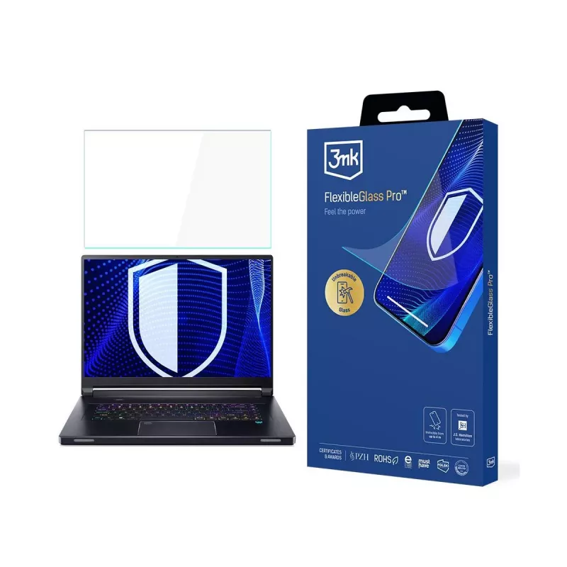 Película de proteção de ecrã 3MK PROTECTION FlexibleGlass Pro para Acer Predator Triton 17X - até 19
