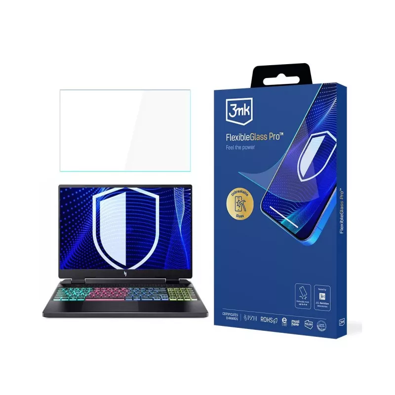 Película de proteção de ecrã 3MK PROTECTION FlexibleGlass Pro para Acer Nitro 16 - até 17