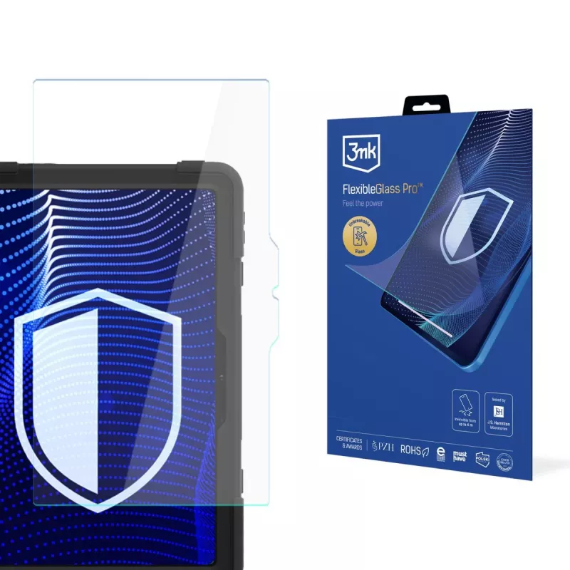 3MK PROTECTION Película de ecrã Hybrid Glass para AGM Pad P2 Active (10,95 inch, 0,3 mm, Dureza 7H, Antidedadas, Autorregeneradora) - 1 pack