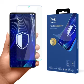 3MK PROTECTION película de proteção de ecrã em vidro híbrido FlexibleGlass Pro para Tecno Camon 20 Pro 5G / 20s Pro 5G