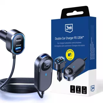 3MK carregador duplo para automóvel 135W