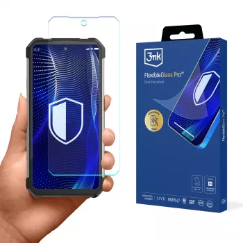 3MK PROTECTION película de proteção de ecrã FlexibleGlass Pro para Unihertz Shark 5G - vidro híbrido, dureza 7H, 0,3 mm, transparente