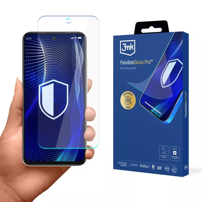 3MK PROTECTION Protetor de ecrã FlexibleGlass Pro Hybrid Glass para Tecno Spark Go 1 / Go 1s / Pop 9