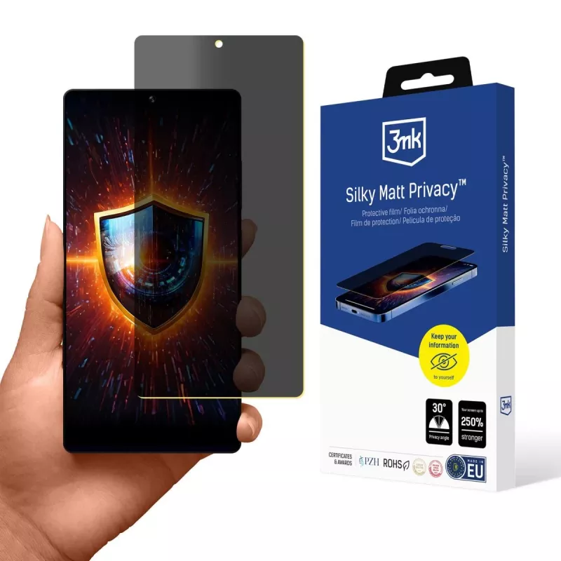 3MK Silky Matt Protetor de ecrã de privacidade para Samsung Galaxy S25 Ultra