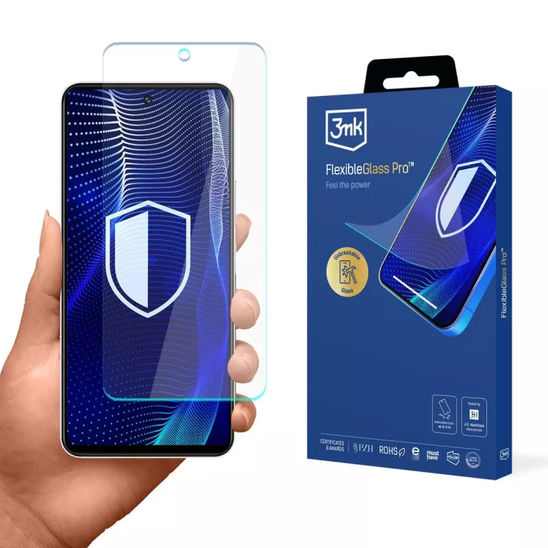 3MK PROTECTION Vivo Y19s - Película de proteção de ecrã de vidro híbrido 3mk FlexibleGlass Pro