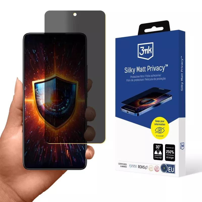 3MK Silk Matte película protetora de ecrã com privacidade para Xiaomi 14T