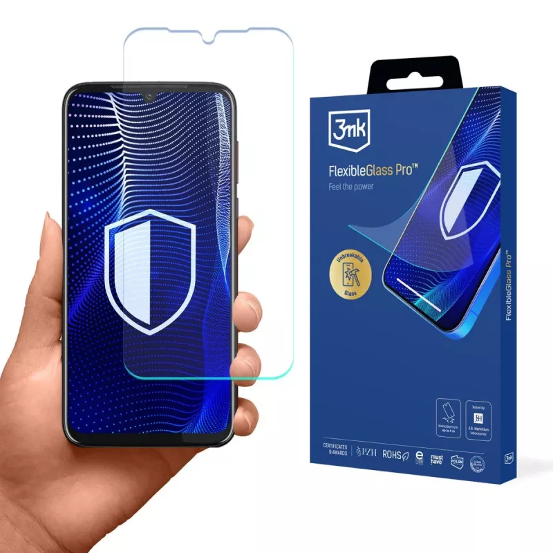 Motorola One Vision Plus - 3mk FlexibleGlass Pro protetor de ecrã de vidro híbrido