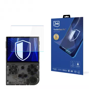 3MK PROTECTION FlexibleGlass Pro película de proteção de ecrã para Anbernic RG35XX (3,5 polegadas) - vidro híbrido 0,3 mm, dureza 7H, revestimento oleofóbico, sem bolhas