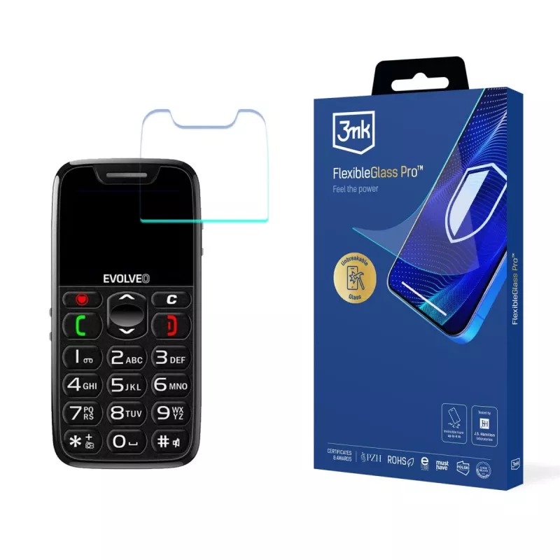 3MK PROTECTION Evolveo EasyPhone EP - Protetor de ecrã de vidro híbrido 3mk FlexibleGlass Pro