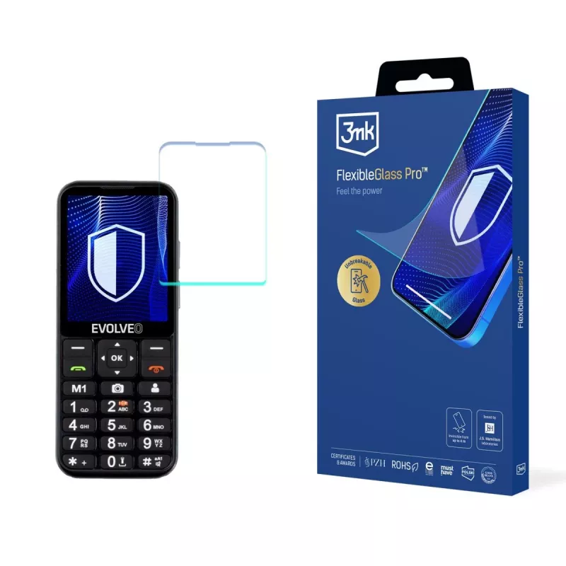 3MK PROTECTION Evolveo EasyPhone LT - Protetor de ecrã híbrido 3mk FlexibleGlass Pro