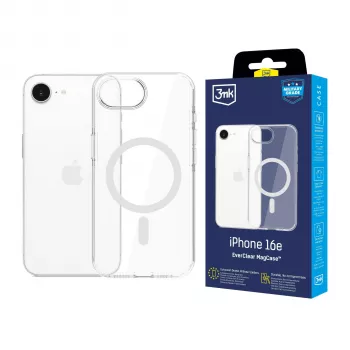 Apple iPhone 16E 3mk EverClear MagCase Capa traseira transparente