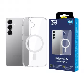3MK EverClear MagCase para Samsung Galaxy S25 - Transparente