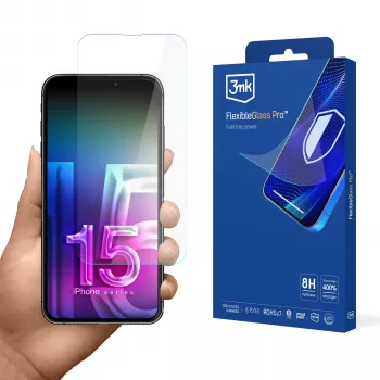 Película protetora de ecrã 3MK FlexibleGlass Pro para Apple iPhone 15