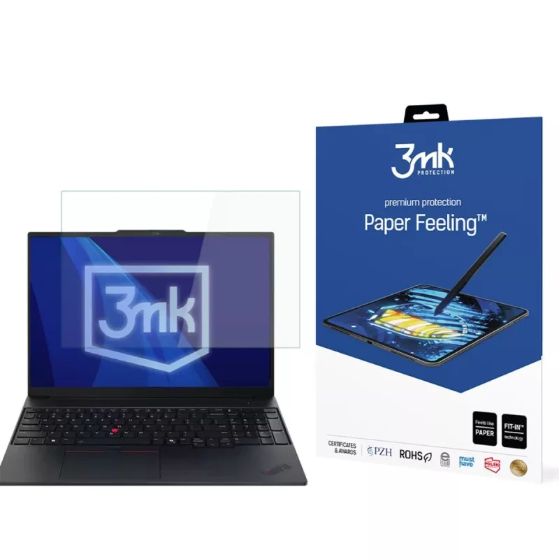 3MK PROTECTION Lenovo ThinkPad E14 Gen 7 - até 15 película de proteção de ecrã 3mk Paper Feeling