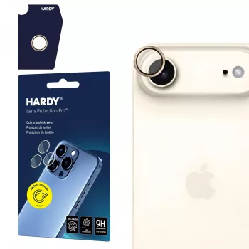 3MK Apple iPhone Air - HARDY Lens Protection Pro titânio dourado