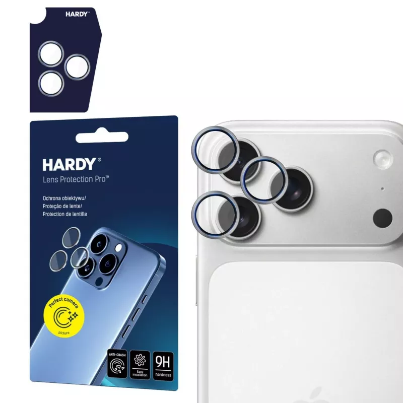 3MK HARDY Lens Protection para Apple iPhone 17 Pro / 17 Pro Max - cinzento titânio