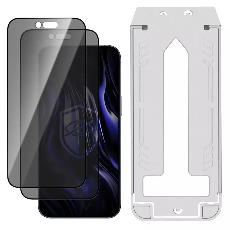 3MK PROTECTION Apple iPhone Air - protetor de ecrã de privacidade em vidro temperado 3mk Hardy Privzone 9H