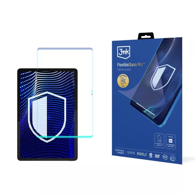 3MK PROTECTION FlexibleGlass Pro película de proteção de ecrã para Lenovo Tab K11 Gen 2 - 11 polegadas - película de vidro híbrido - dureza 7H - revestimento oleofóbico - anti-bolhas - cantos arredondados