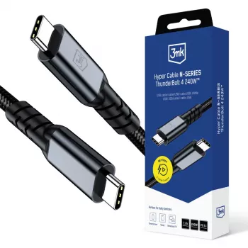 3mk Hyper N-SERIES Thunderbolt 4 240W 40Gb/s 8K60Hz 48V/5A preto 1m
