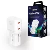 3mk incharge® Globe 45W™ 2C PD QC4+ PPS SCP AFC US/EU/AUS/UK branco