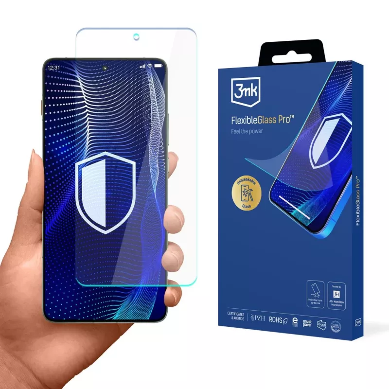 Motorola Edge 70 - película protetora de ecrã 3mk FlexibleGlass Pro vidro híbrido