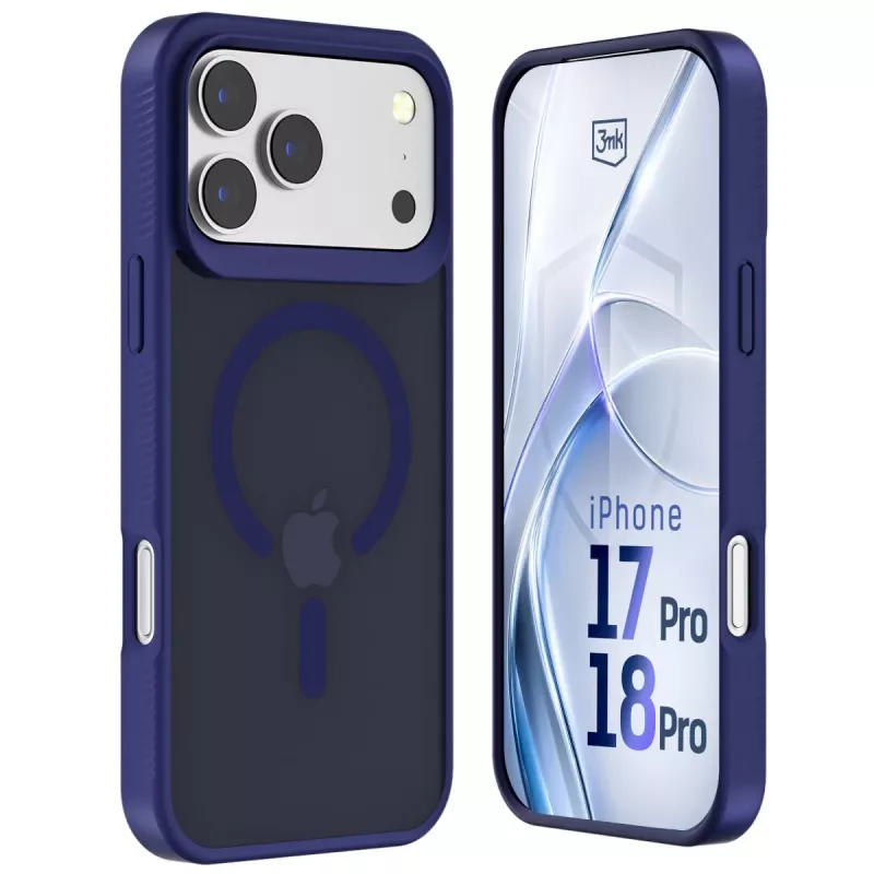 3MK PROTECTION Apple iPhone 17 Pro - Capa 3mk Hardy Hazy MagCase azul