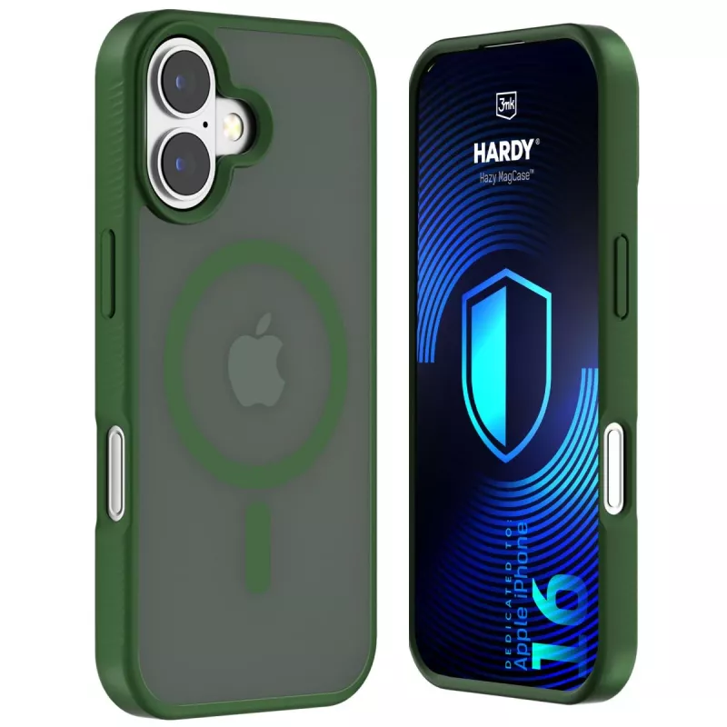 3MK PROTECTION Apple iPhone 16 - Capa 3mk Hardy Hazy MagCase verde