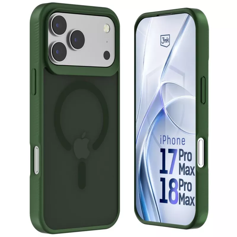 3MK PROTECTION Apple iPhone 17 Pro Max Capa Hardy Hazy MagCase verde
