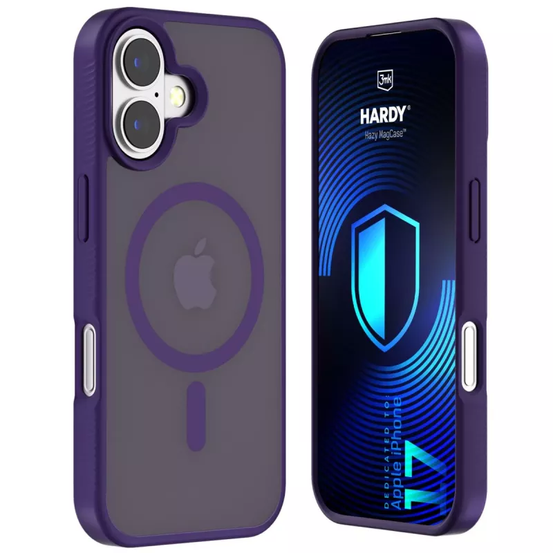 3MK Hardy Hazy MagCase para Apple iPhone 17, roxo