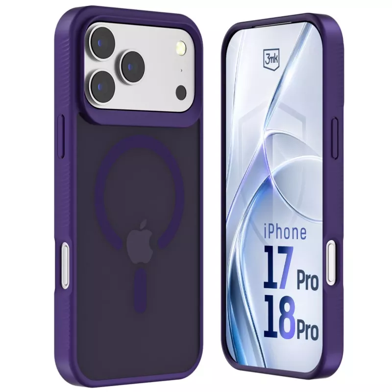 3MK PROTECTION Apple iPhone 17 Pro - Capa 3mk Hardy Hazy MagCase roxa