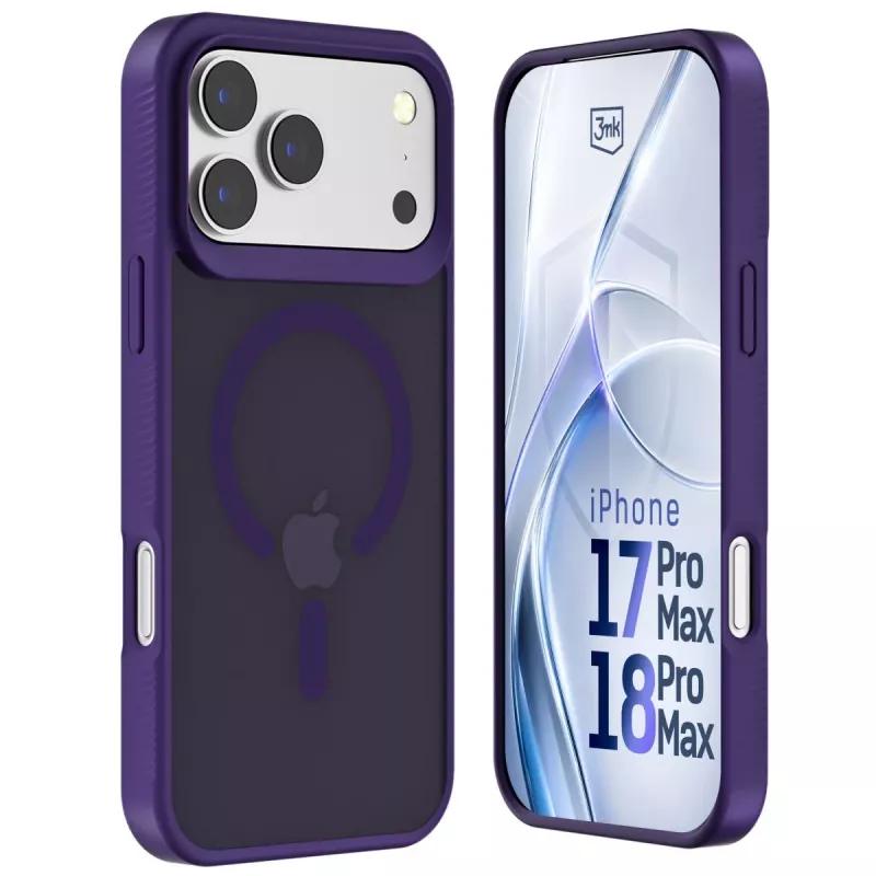 3MK PROTECTION Apple iPhone 17 Pro Max Capa Hardy Hazy MagCase roxa