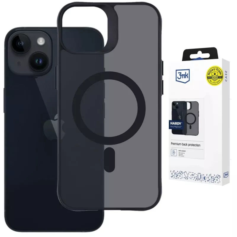 3MK PROTECTION Apple iPhone 13/14 Hardy Hazy MagCase preto