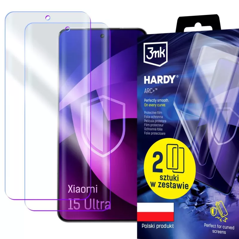 Película protetora de ecrã 3MK PROTECTION Xiaomi 15 Ultra Hardy ARC+ (pack de 2)