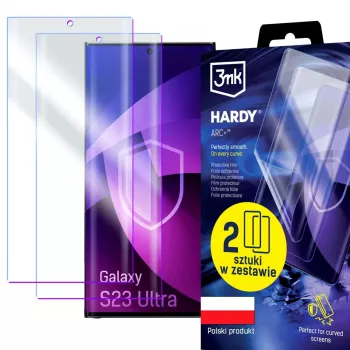 Película protetora de ecrã 3MK PROTECTION Samsung Galaxy S23 Ultra - 3mk Hardy ARC+ (pack de 2)