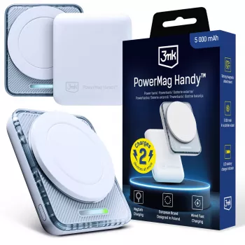 3mk PowerMag Handy 5000 mAh 22.5W MagSafe Branco