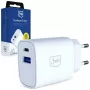 Carregador 3MK 25W USB-A USB-C PD QC4+ FlowPower branco