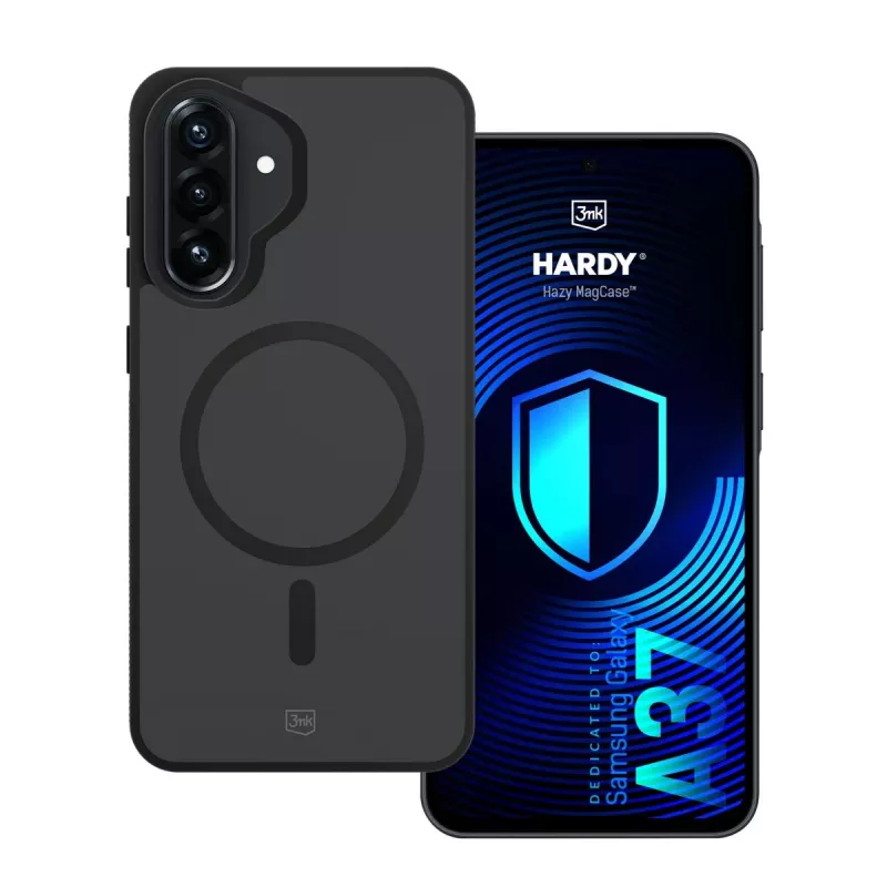 3MK Hardy Hazy MagCase para Samsung Galaxy A37, preto