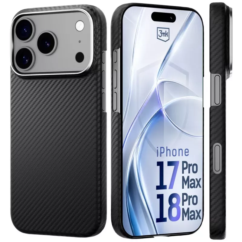 3MK PROTECTION Apple iPhone 17 Pro Max Hardy Aramid MagCase - Preto